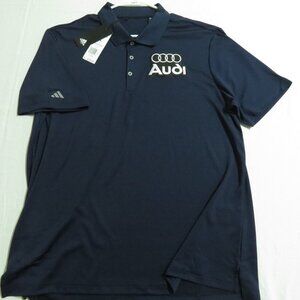 New XL AUDI Navy ADIDAS Men's db #186T Golf Polo Shirt